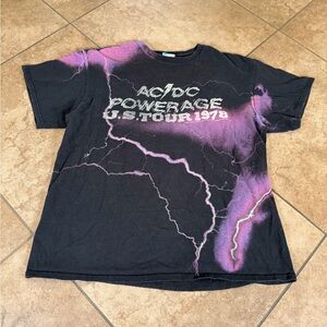 AC/DC Powerage US Tour Black and Purple T-Shirt